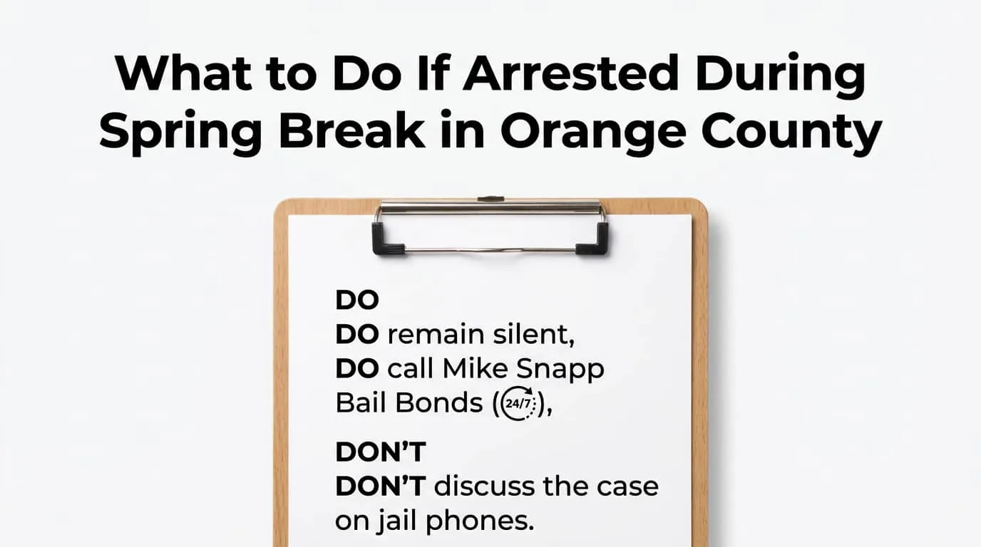 Arrested During Spring Break in Orange County? Do This First